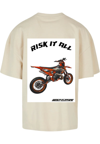 RISK IT ALL TEE CREAM (OVERSIZED)