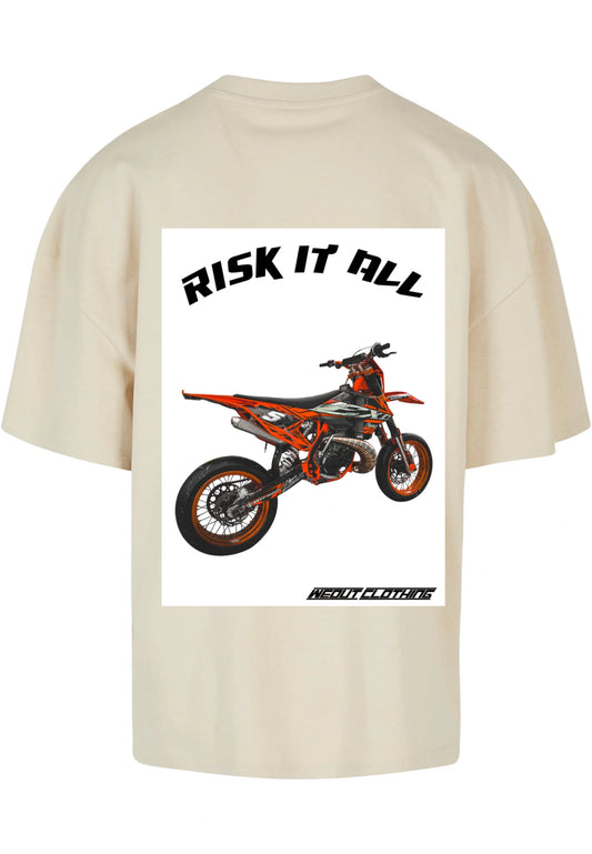 RISK IT ALL TEE CREAM (OVERSIZED)